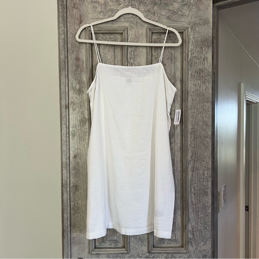 Old Navy - Linen Spaghetti Strap Mini Dress (White)